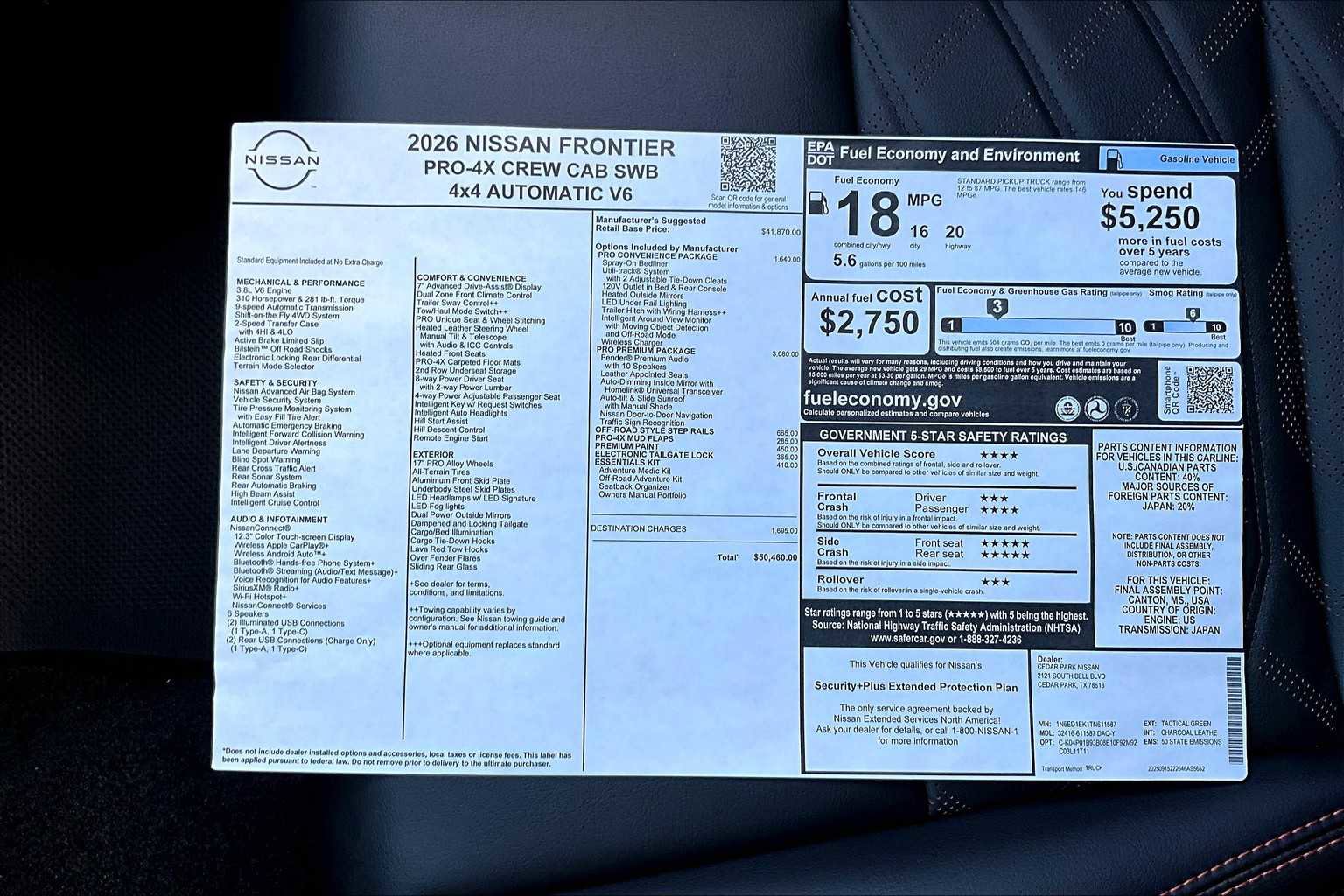 New 2026 Nissan Frontier PRO-4X image 21
