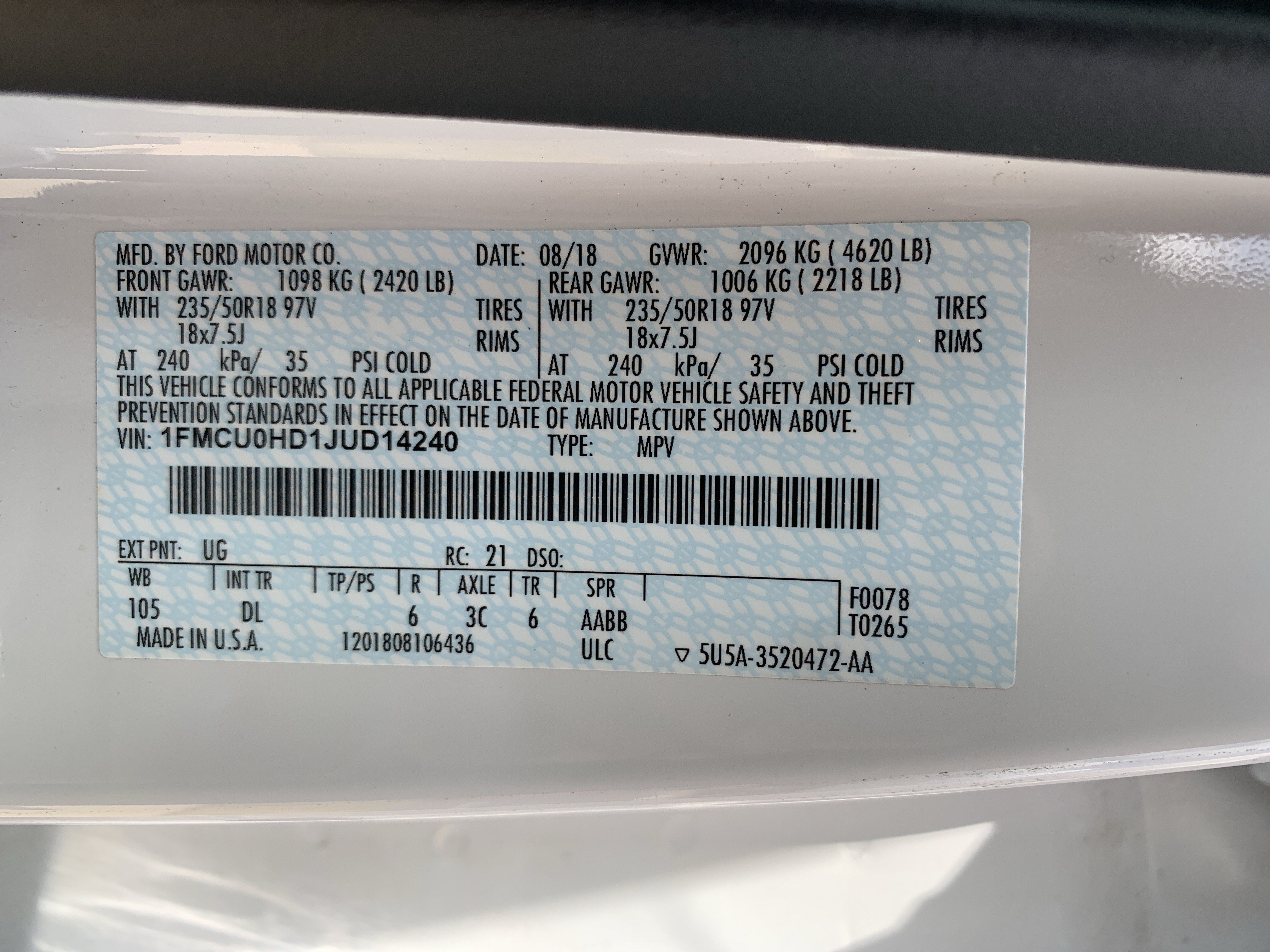 Used 2018 Ford Escape SEL FWD image 35