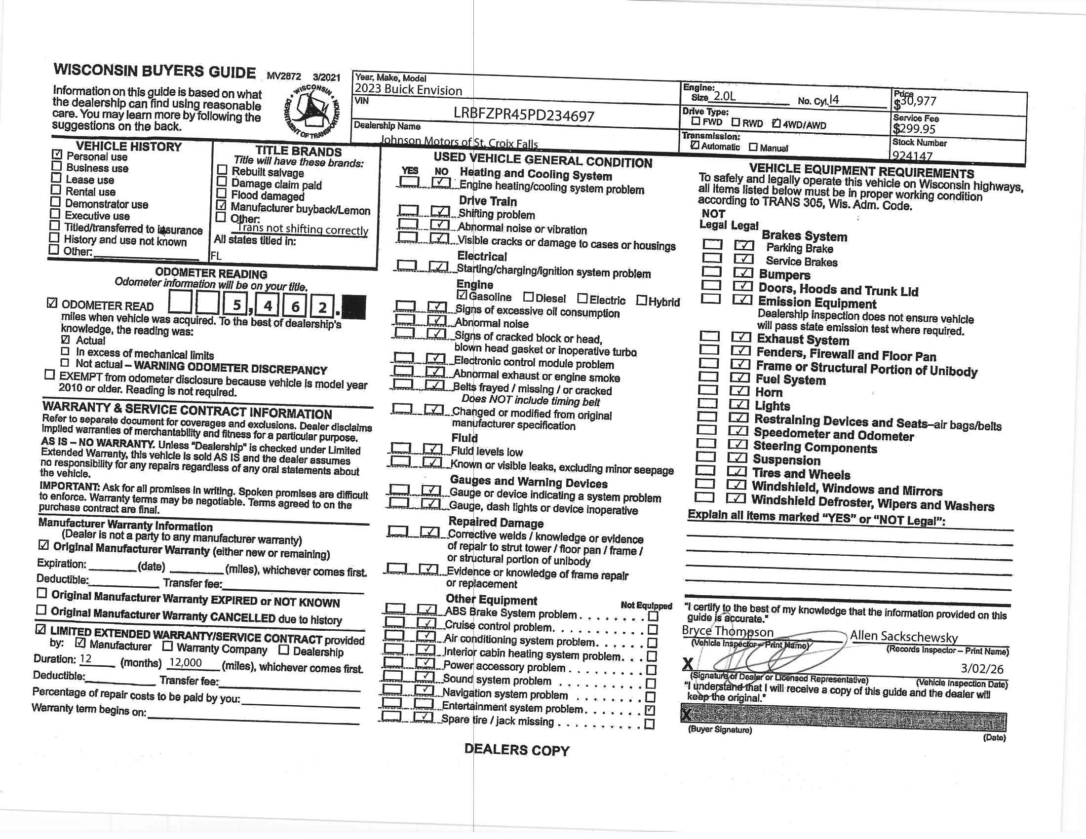 Used 2023 Buick Envision Essence w/ Technology Package I image 28