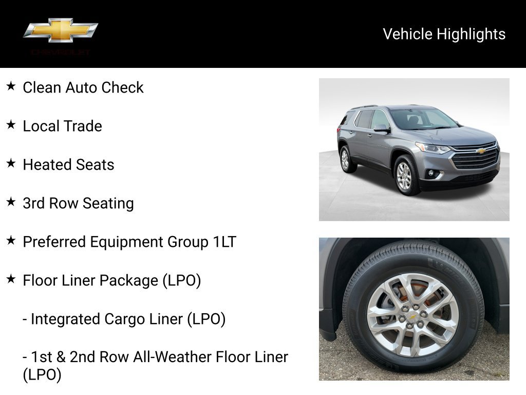 Used 2020 Chevrolet Traverse LT w/ LPO, Floor Liner Package AWD/4WD image 18