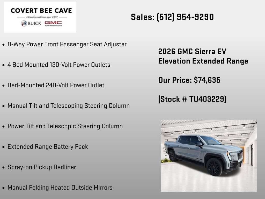 New 2026 GMC Sierra EV Elevation w/ Premium Package AWD/4WD image 38