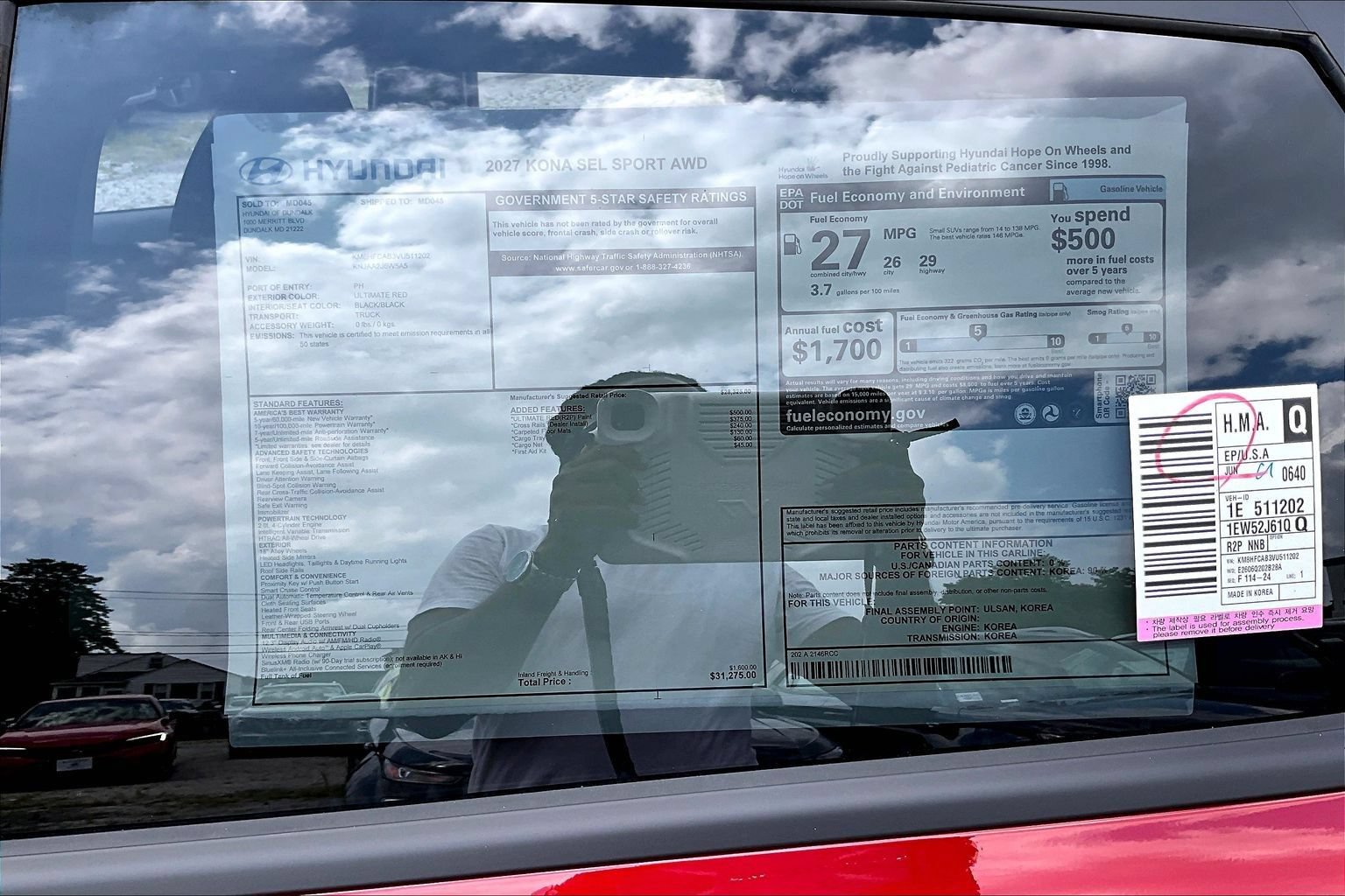 New 2027 Hyundai Kona SEL Sport AWD/4WD image 17