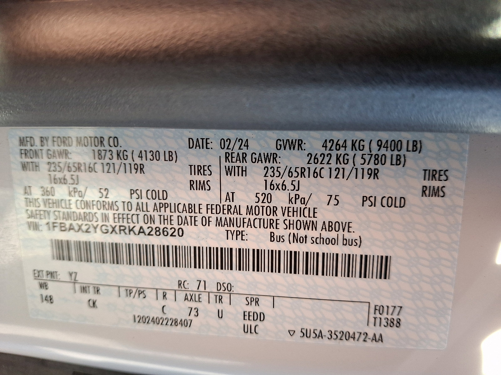 Used 2024 Ford Transit 350 XLT image 26