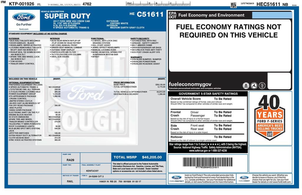 Certified 2017 Ford F250 XL w/ STX Appearance Package AWD/4WD image 16