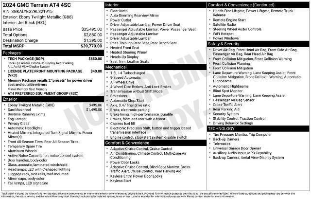 Used 2024 GMC Terrain AT4 w/ Tech Package AWD/4WD image 31