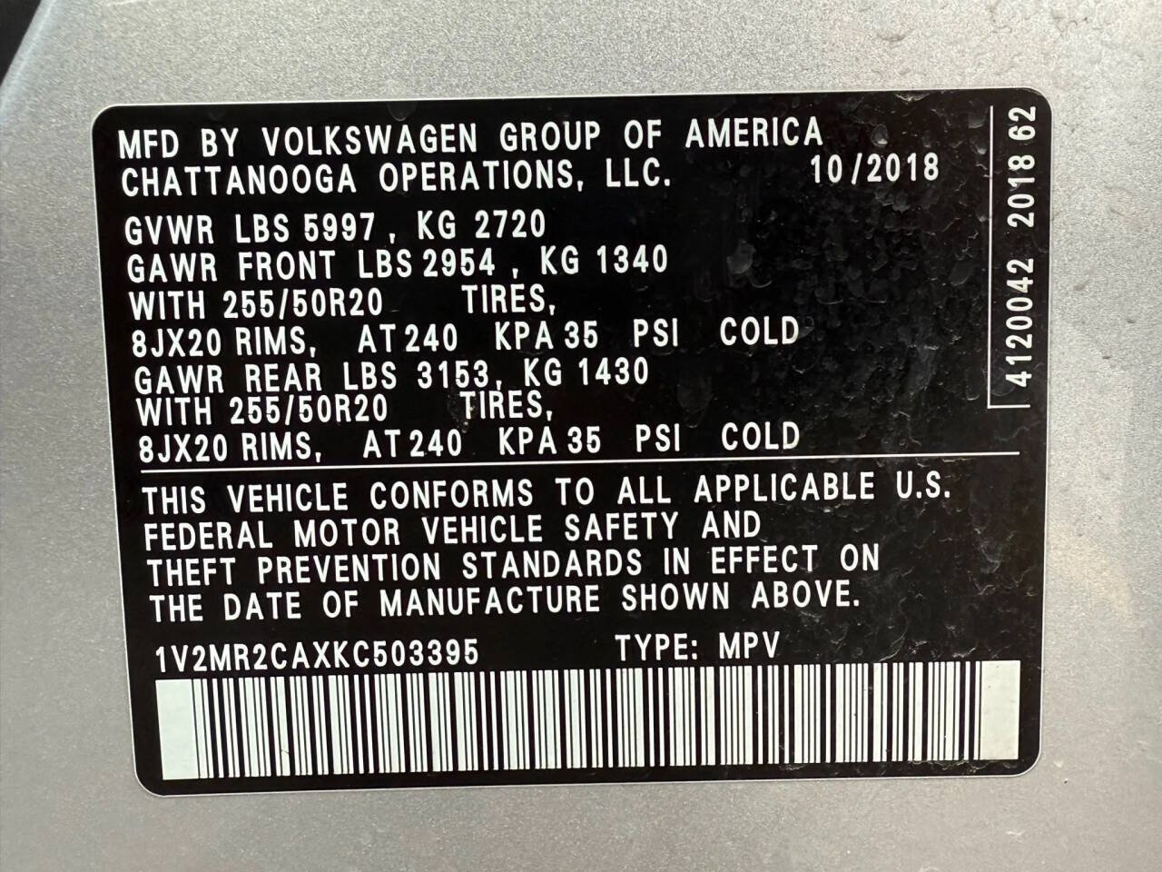Used 2019 Volkswagen Atlas SEL AWD/4WD image 37