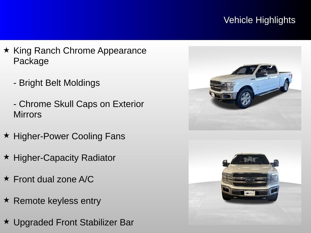 Used 2018 Ford F150 King Ranch w/ Equipment Group 601A Luxury AWD/4WD image 16