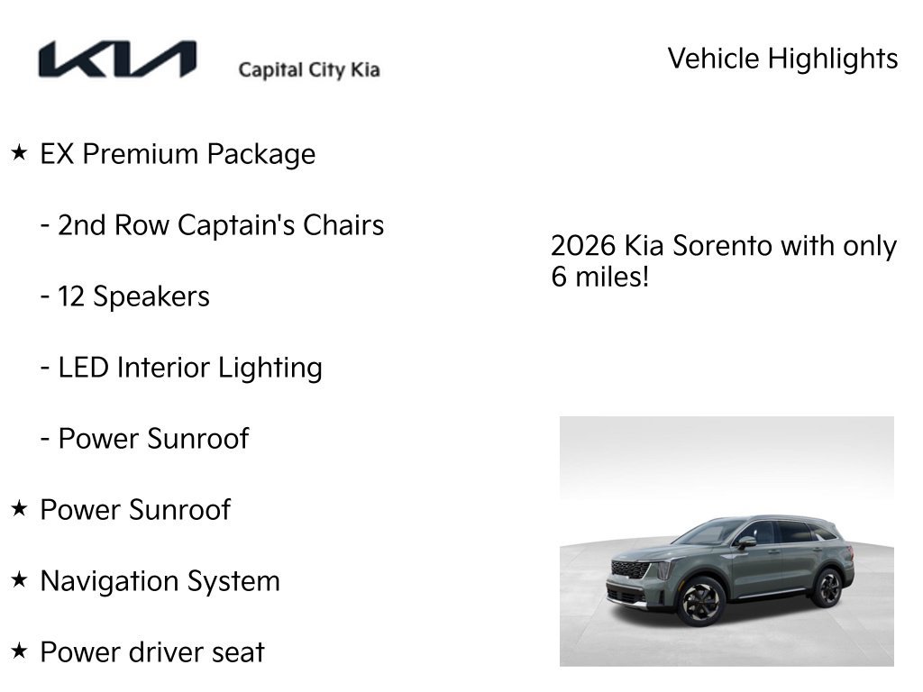New 2026 Kia Sorento EX w/ EX Premium Package AWD/4WD image 7