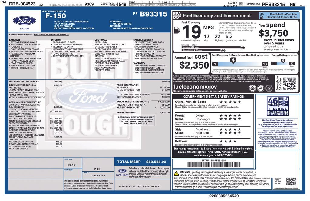 Used 2023 Ford F150 XLT w/ Equipment Group 301A Mid AWD/4WD image 9