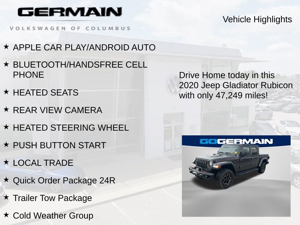 Used 2020 Jeep Gladiator Rubicon w/ Cold Weather Group image 6