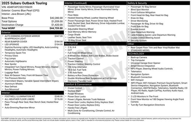 Used 2025 Subaru Outback Touring AWD/4WD image 18
