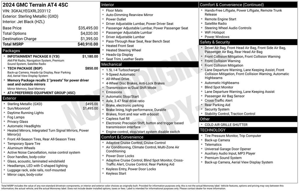 Used 2024 GMC Terrain AT4 w/ Infotainment Package II AWD/4WD image 2