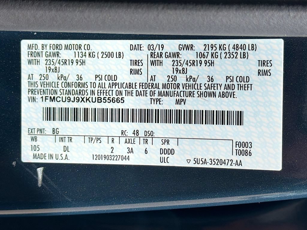 Used 2019 Ford Escape Titanium AWD/4WD image 35