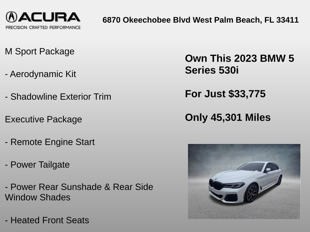 Used 2023 BMW 530i w/ Executive Package RWD image 12