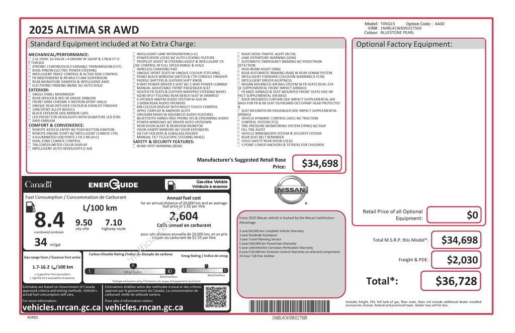 Used 2025 Nissan Altima 2.5 SR AWD/4WD image 2
