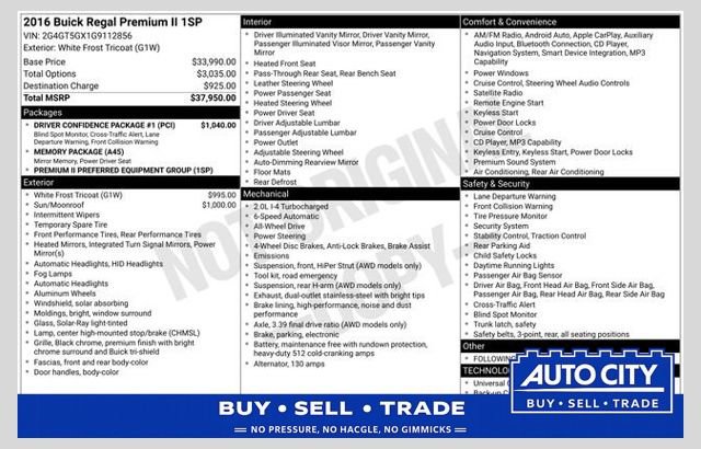 Used 2016 Buick Regal Premium w/ Driver Confidence Package #1