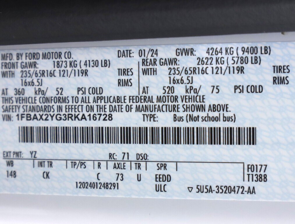 Used 2024 Ford Transit 350 XLT image 44