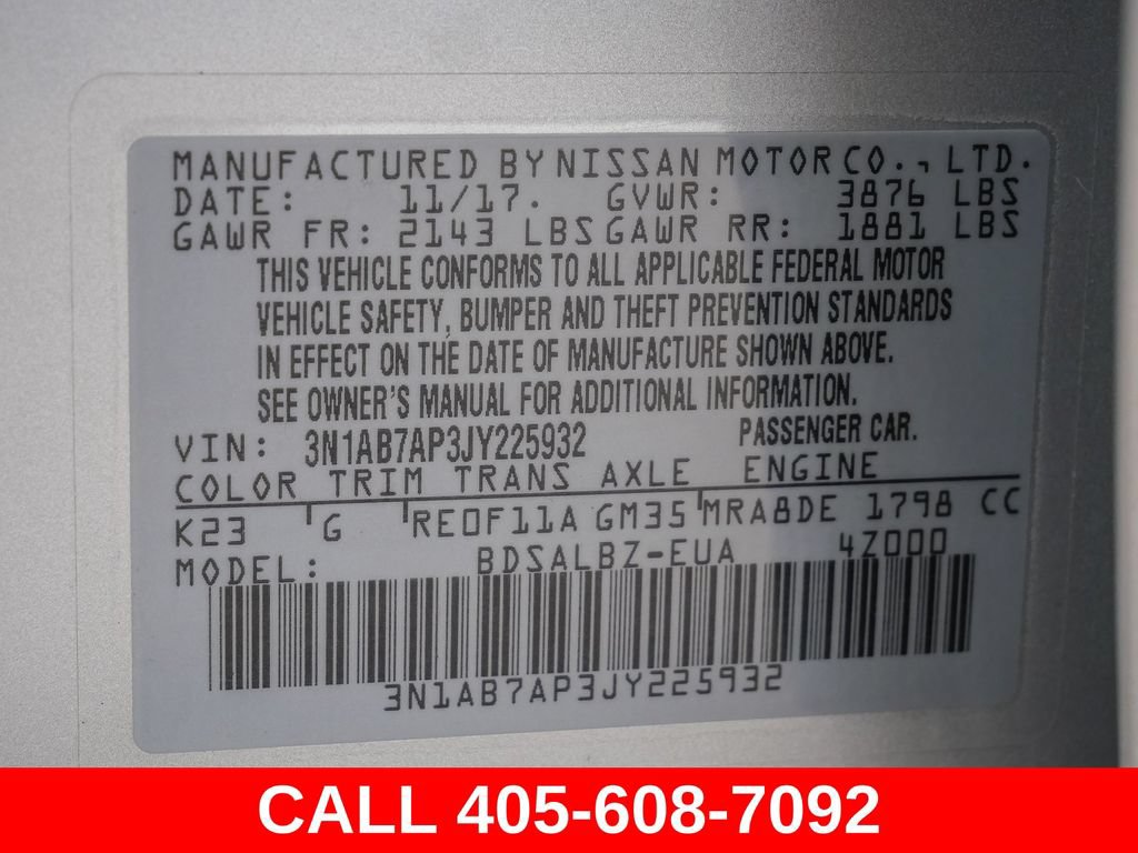 Used 2018 Nissan Sentra S FWD image 31