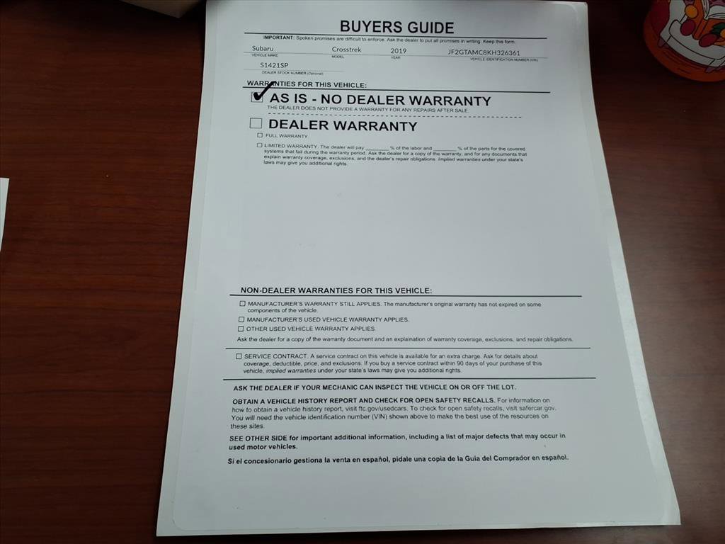 Used 2019 Subaru Crosstrek 2.0i Limited w/ Moonroof Package image 24