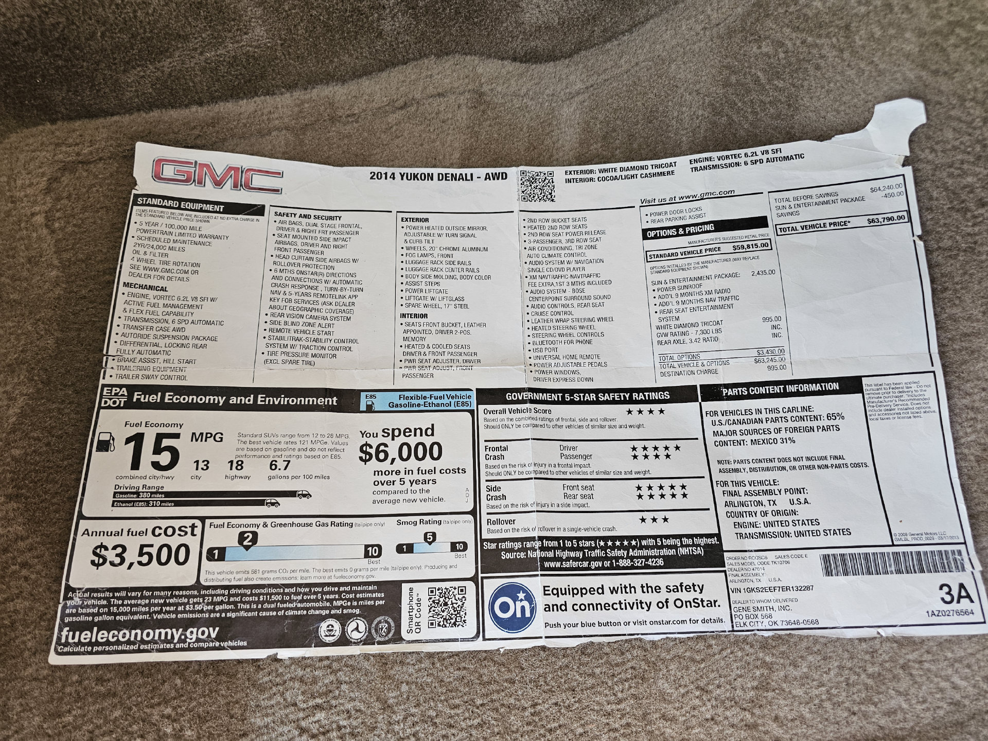 Used 2014 GMC Yukon Denali AWD/4WD image 64