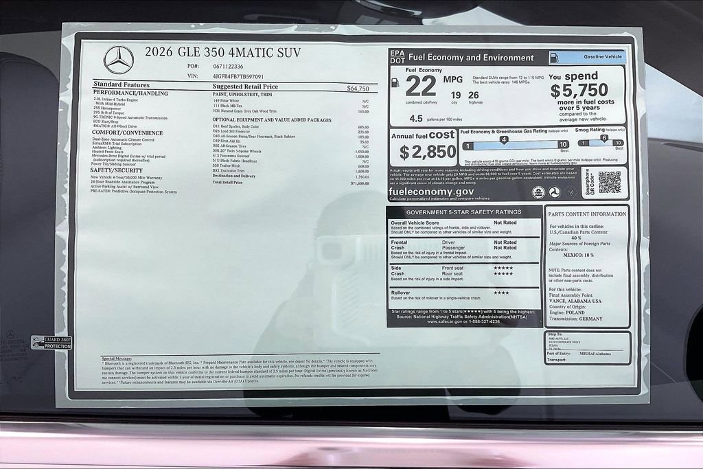 New 2026 Mercedes-Benz GLE 350 4MATIC image 38