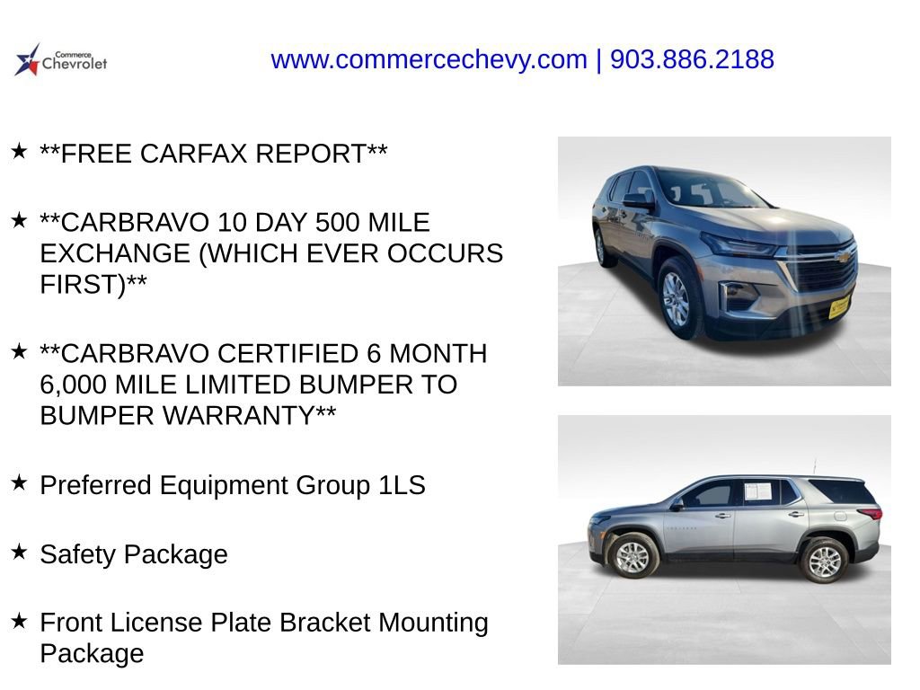 Certified 2023 Chevrolet Traverse LS w/ Safety Package image 4