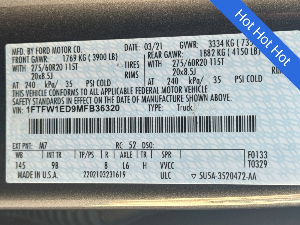 Used 2021 Ford F150 Platinum w/ Equipment Group 701A High AWD/4WD image 27