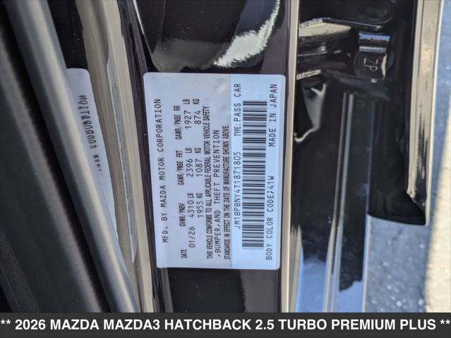 New 2026 MAZDA MAZDA3 Hatchback w/Premium Plus Pkg AWD/4WD image 15