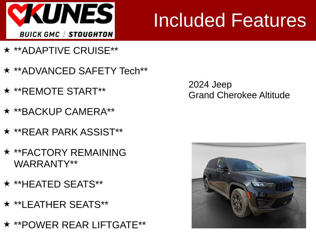 Used 2024 Jeep Grand Cherokee Altitude AWD/4WD image 2