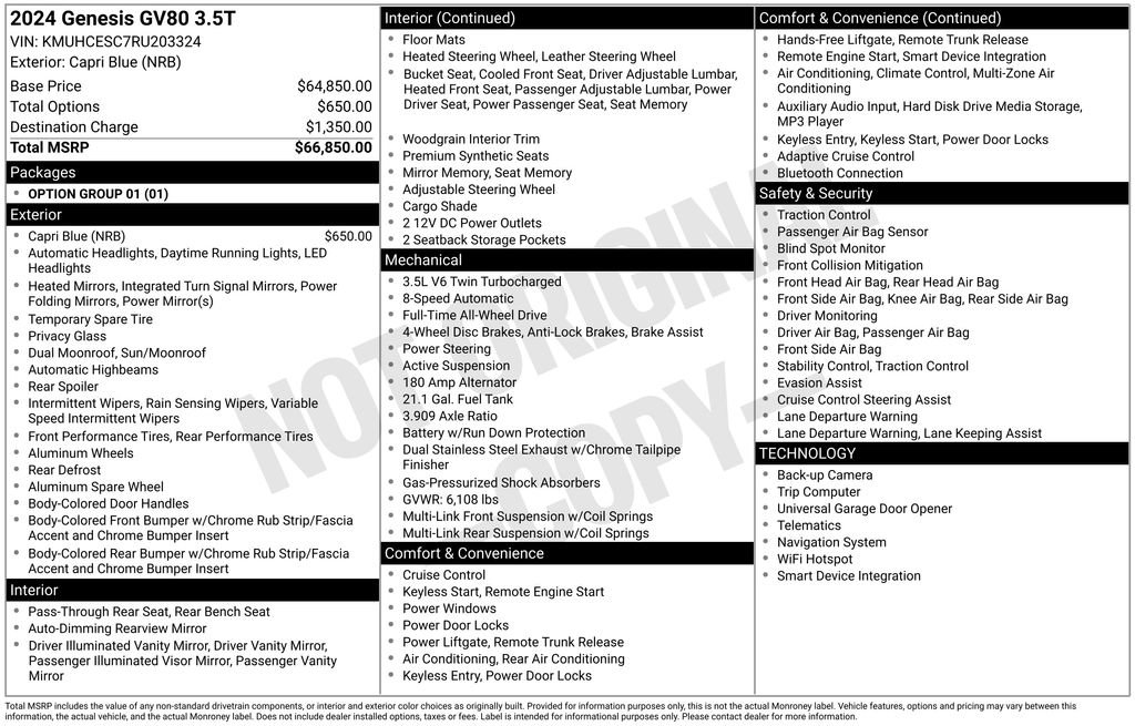 Used 2024 Genesis GV80 3.5T image 31