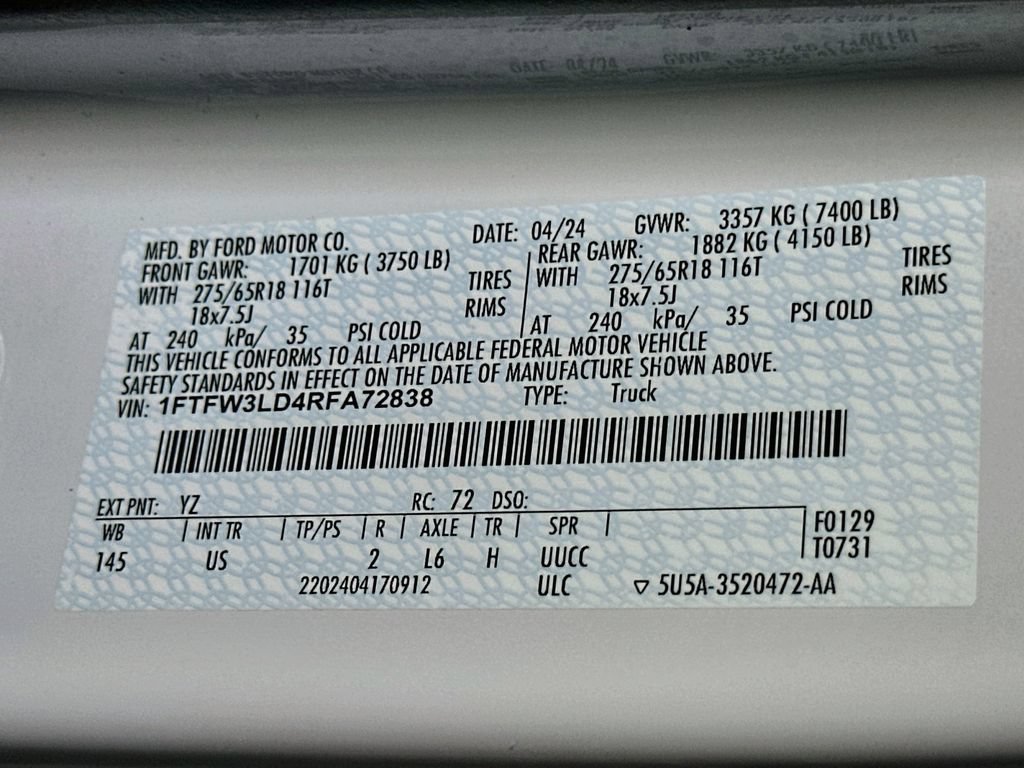 Certified 2024 Ford F150 XLT w/ Mobile Office Package AWD/4WD image 21