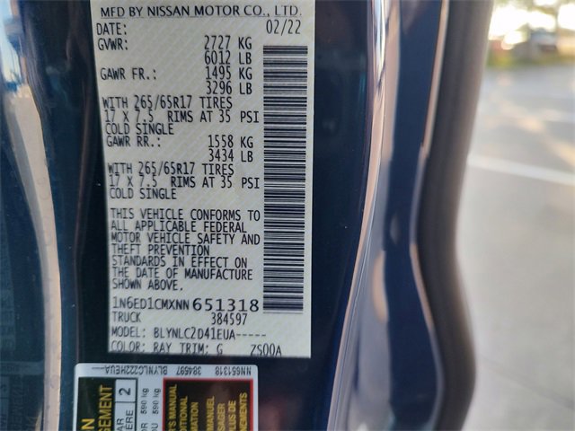 Used 2022 Nissan Frontier SV image 36