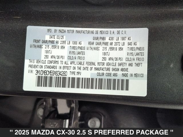 Certified 2025 MAZDA CX-30 AWD 2.5 S w/ Preferred Package image 35