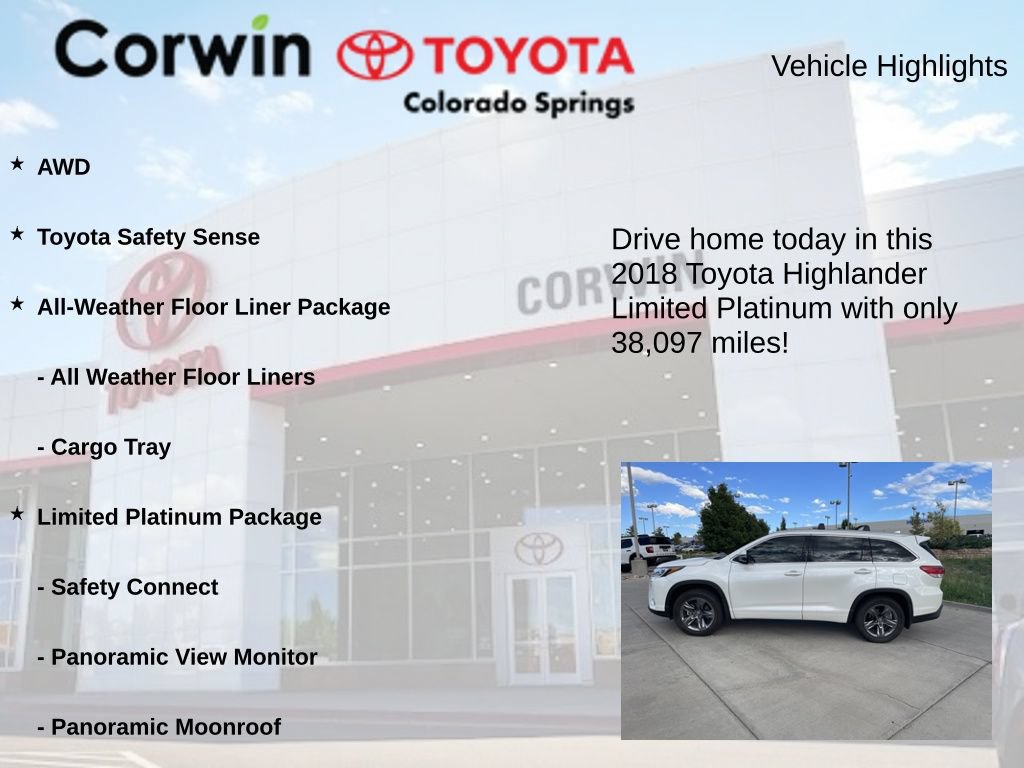 Used 2018 Toyota Highlander Limited Platinum AWD/4WD image 7