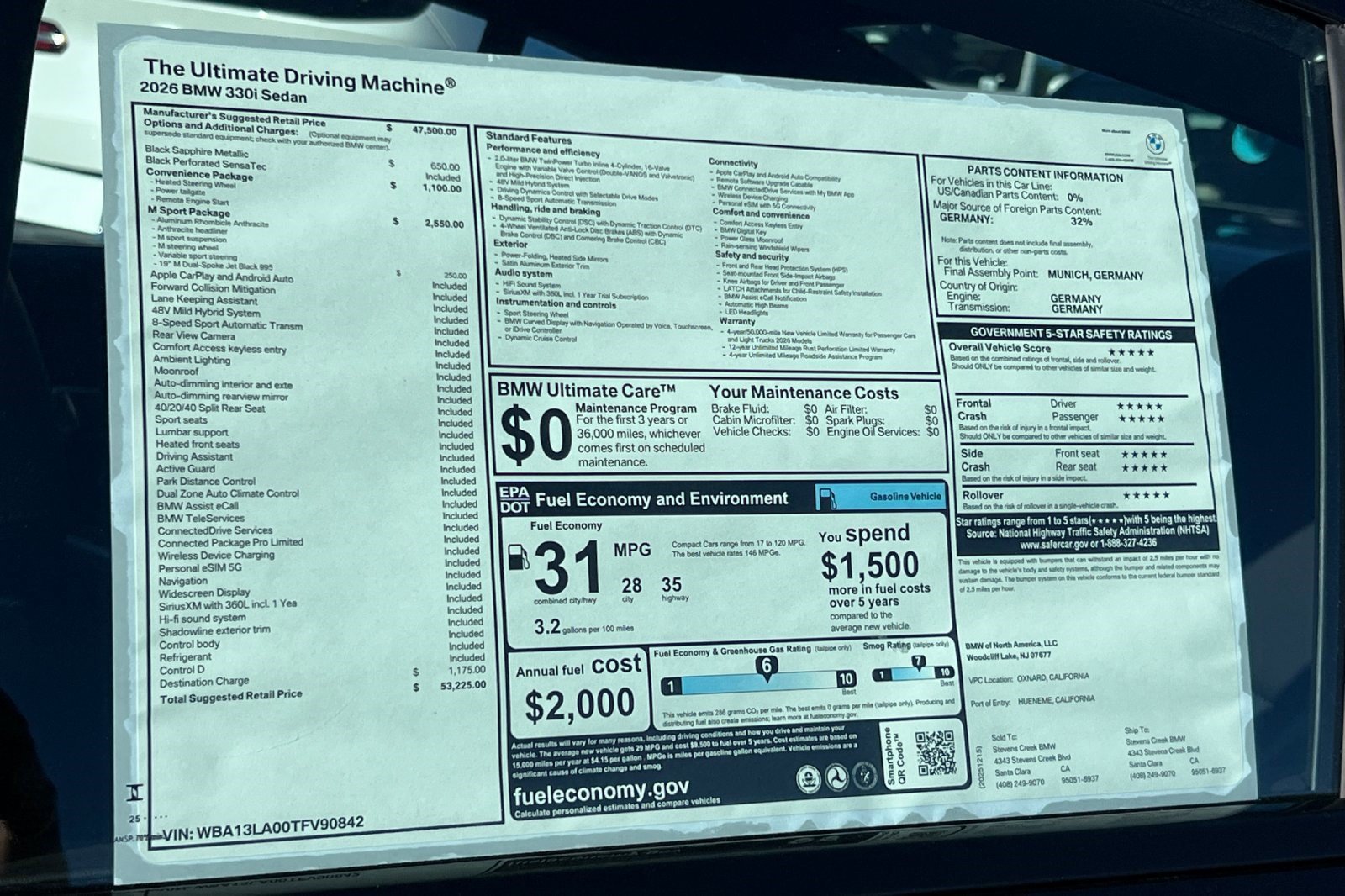 Used 2026 BMW 330i Sedan w/ M Sport Package RWD image 29