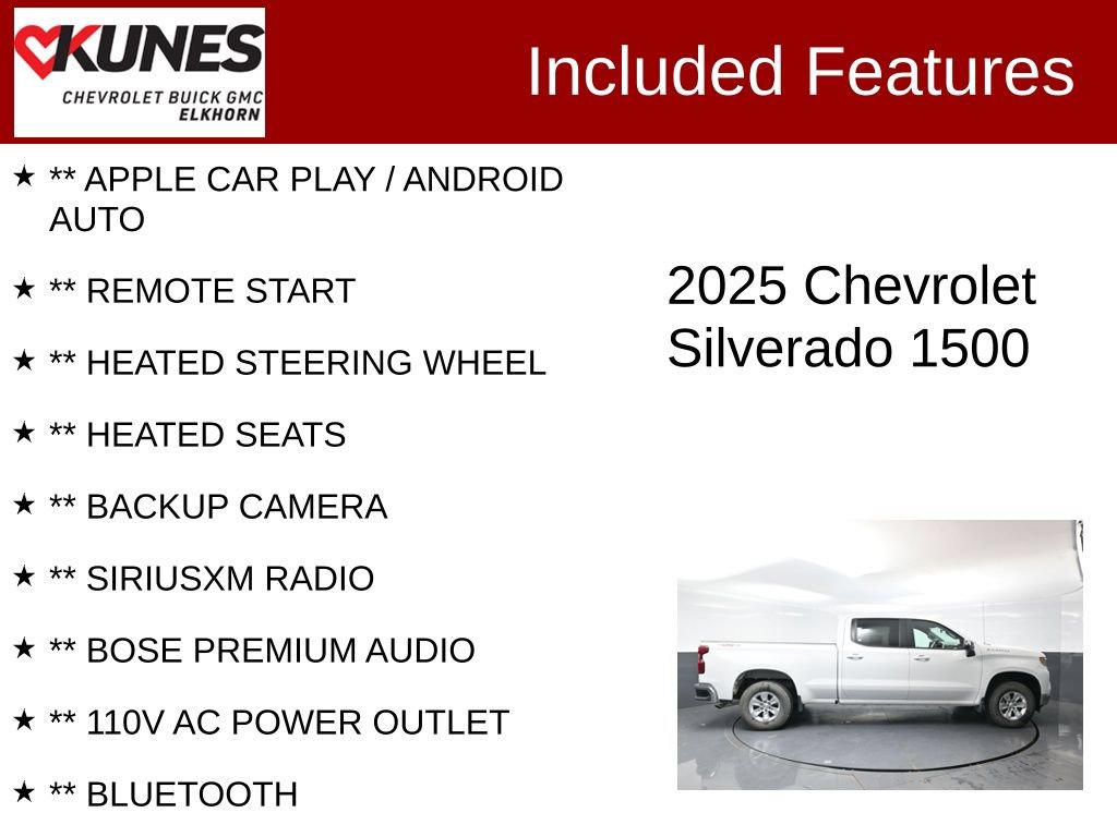 Used 2025 Chevrolet Silverado 1500 LT w/ Work Truck Package AWD/4WD image 2