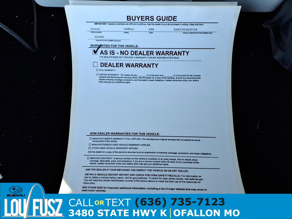 Used 2008 Chevrolet TrailBlazer LT w/ Sun And Sound Package image 35