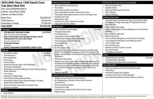 Certified 2024 GMC Sierra 1500 Denali w/ Technology Package AWD/4WD image 39