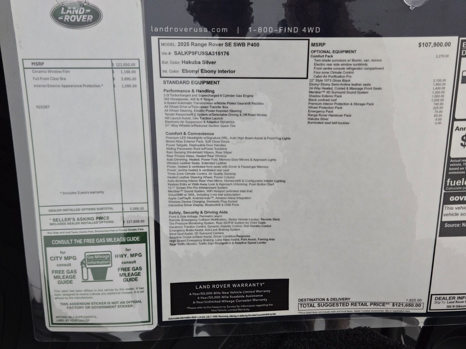 New 2025 Land Rover Range Rover SE image 33