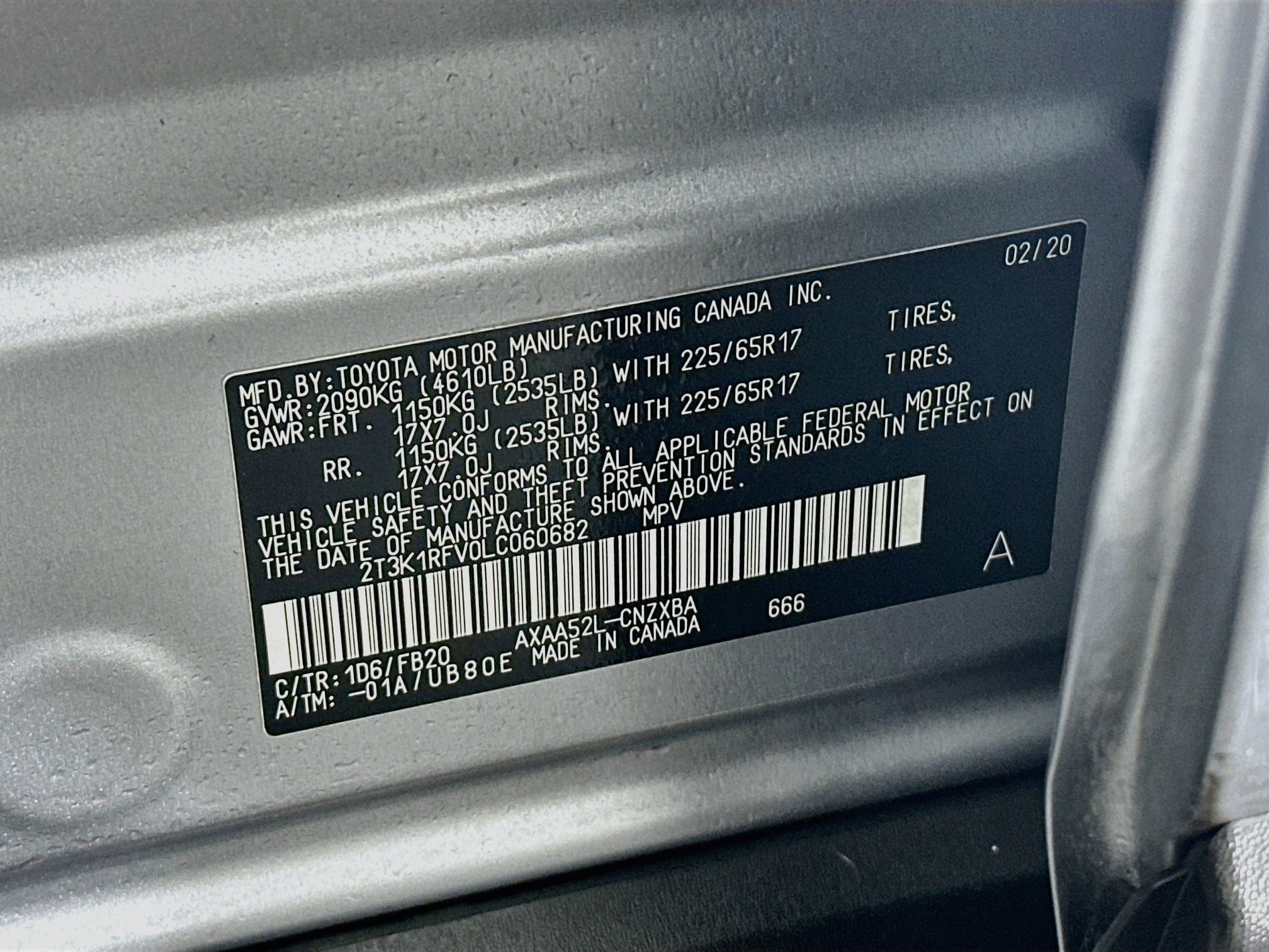 Used 2020 Toyota RAV4 LE w/ All Weather Liner Package FWD image 12