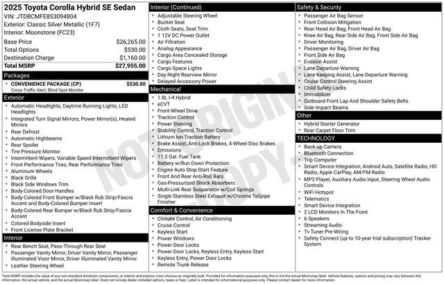 Used 2025 Toyota Corolla SE w/ Convenience Package FWD image 33