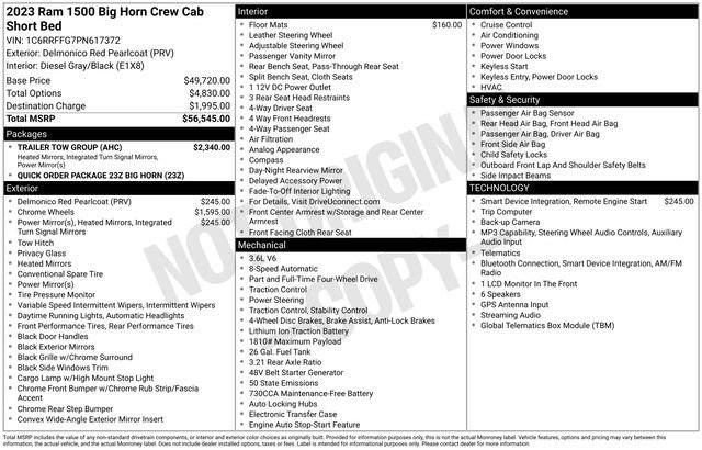 Used 2023 RAM 1500 Big Horn w/ Trailer Tow Group image 30