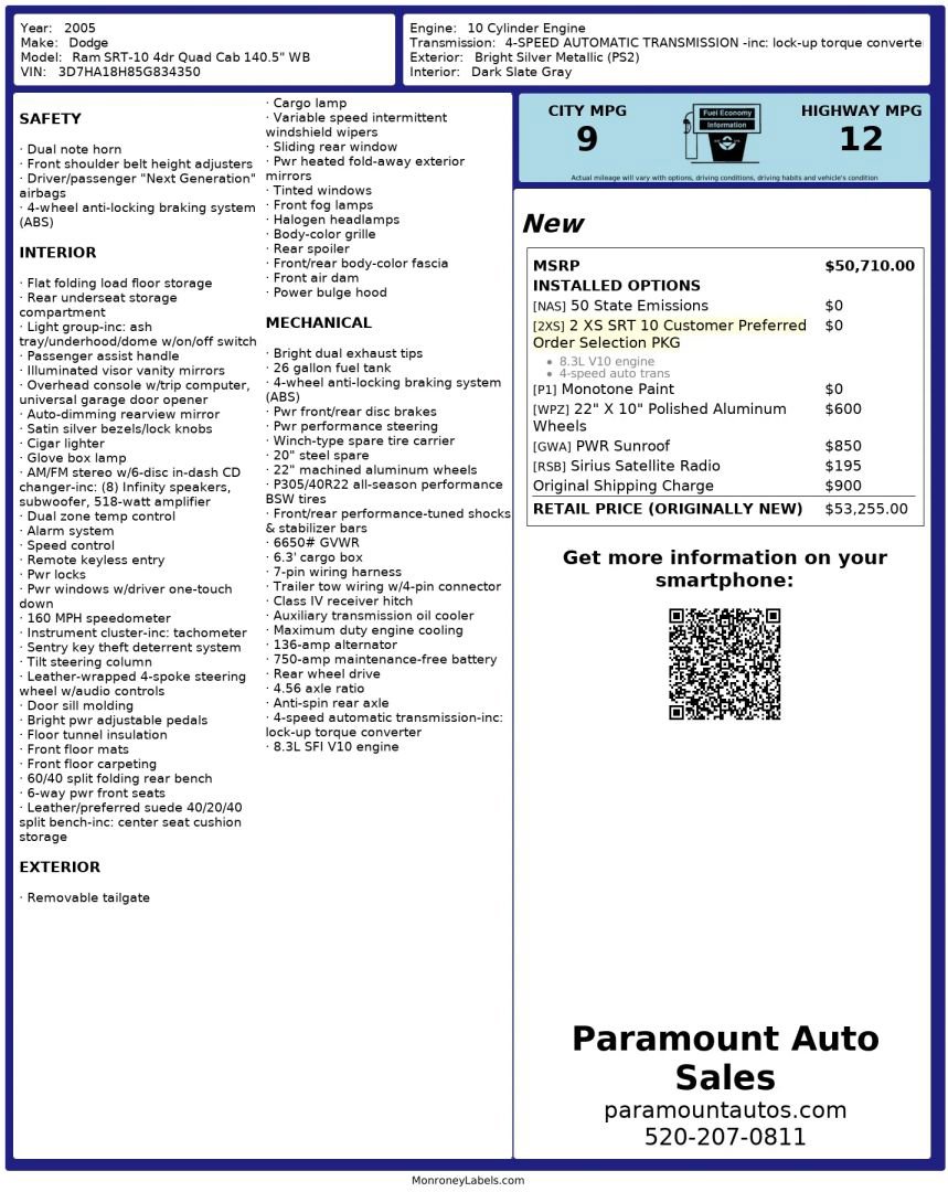 Used 2005 Dodge Ram 1500 Truck 2WD Quad Cab image 2