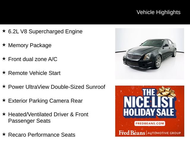 Used 2012 Cadillac CTS V w/ Wood Trim Package image 3