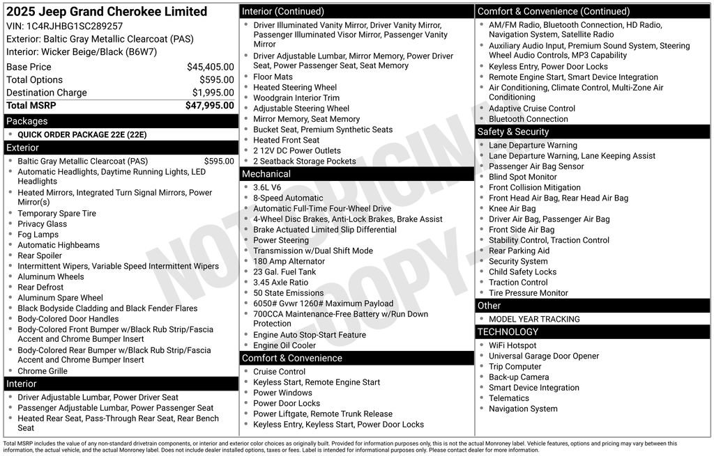 Used 2025 Jeep Grand Cherokee Limited AWD/4WD image 2
