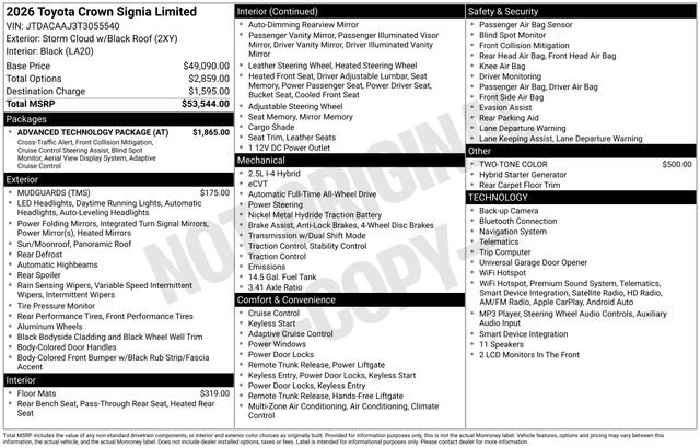 New 2026 Toyota Crown Signia w/ Advanced Technology Package