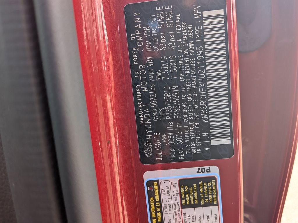 Used 2017 Hyundai Santa Fe Limited w/ Cargo Package image 31