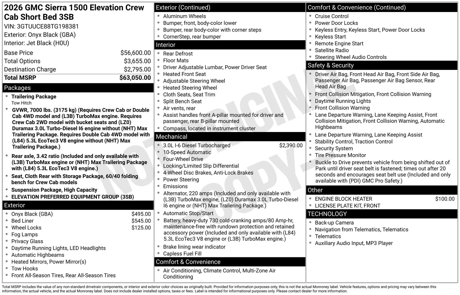 New 2026 GMC Sierra 1500 Elevation AWD/4WD image 3