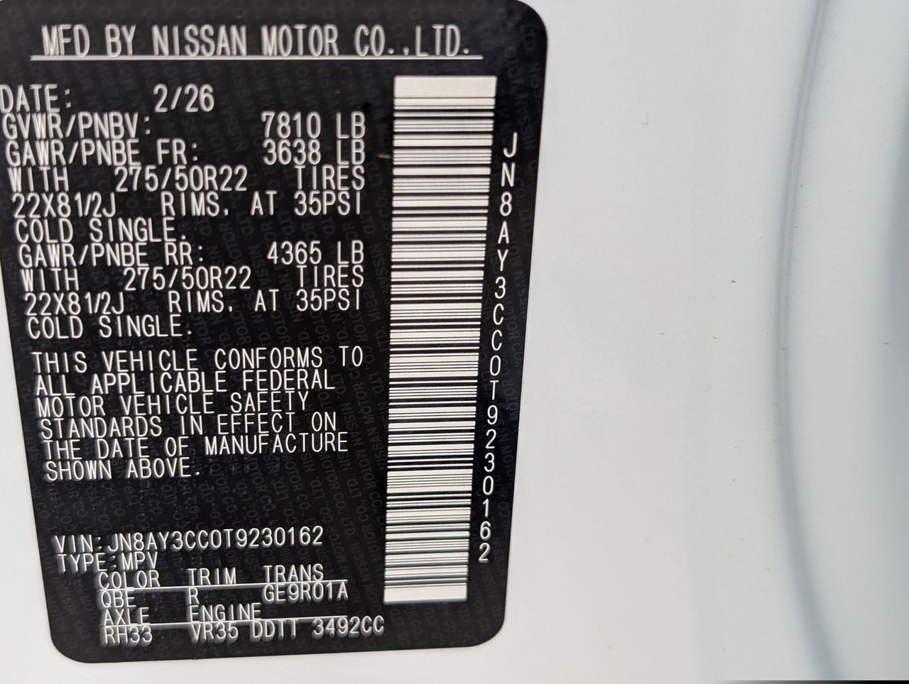 New 2026 Nissan Armada Platinum Reserve AWD/4WD image 22