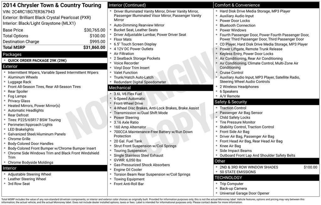 Used 2014 Chrysler Town & Country Touring image 6